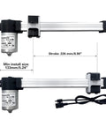 Beefy Heavy Duty Linear Actuator Replacement Motor for Electric Sofa Lift Chairs and Power Recliners, showing dimensions