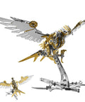 Side view of 3D Metal Model Kit For Adults And Teens Do It Yourself Mechanical Puzzles Assembly Models with yellow finish.