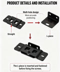 Eight Pack Quick Fitting Furniture Joint Brackets 16 Inch White Heavy Duty Rigid Two In One Anchor Clips installation guide