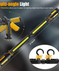 Pro Grade Dual Underhood Work Light With Smart Sensor Control 2400 Lumens LED 4400mAh Rechargeable Magnetic Base And Hooks