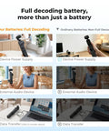 Comparison of full decoding battery and ordinary battery for 5000mAh Fast Charging Battery Handle For Osmo Pocket 3 And 4 Power Grip.