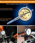 0 To 1 Inch Dial Indicator With 0.001 Inch Resolution, Full Metal Construction shown in workshop setup