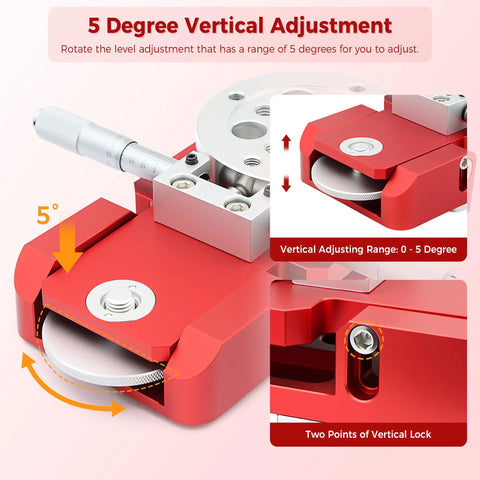 Deluxe Guide Scope Mount for Main Telescope with 5 Degree Vertical Adjustment feature, showcasing precise adjustment capabilities