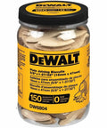 Top Shelf Size Zero Tube Biscuits in a jar, Dewalt DW6804, designed for quick fit wood joints and solid cabinet repairs.