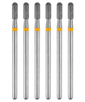 Six Pack Diamond Grinding Bits 325-400 Grit With 2.5mm Shank For Rotary Tools, front view, sturdy metal construction.