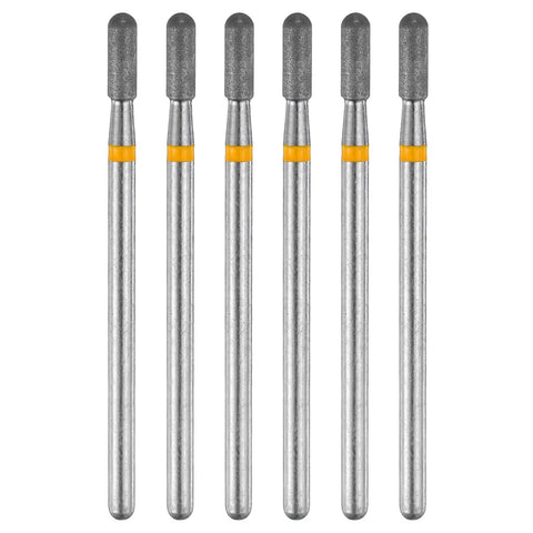 Six Pack Diamond Grinding Bits 325-400 Grit With 2.5mm Shank For Rotary Tools, front view, sturdy metal construction.