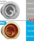 Two Bottle Descaling Kit For Home Espresso Machines With 16.9 Oz Liquid Descaler And 8 Cleaning Tablets, Banish Mineral Build Up And Coffee Oil Residue, Keeps Your Machine Running Smooth And Tasty. Before and after espresso machine heating element cleaning, stained to clean