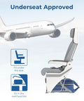 Underseat Carry On Luggage 16 Inch Softside Roller Bag Airline Approved Ultra Lightweight with plane and seat diagram