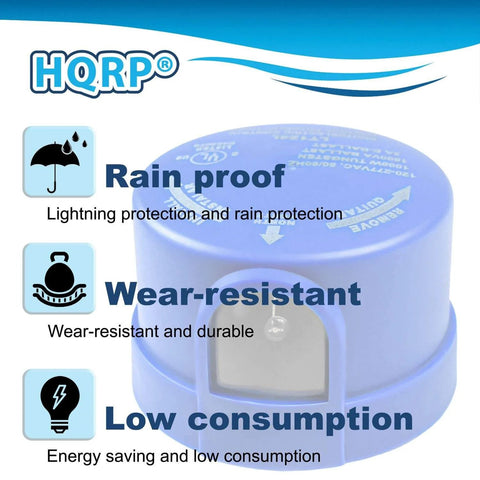 Outdoor Photocell Light Sensor Switch Dusk To Dawn Auto Control Twist Lock Plug with rainproof and wear-resistant features.