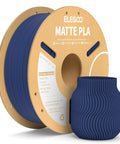 Dope Matte Navy Blue PLA Filament For 3D Printing, 1Kg Spool, 1.75mm Diameter, displayed with printed vase