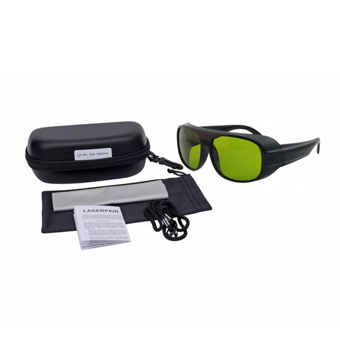 Professional Laser Engraving Safety Glasses With Badass Eye Protection And Hella Reliable 450Nm 1064Nm Nd Yag Blocking For Every Workshop Project Designing And Jewelry Crafting Tasks with carrying case and accessories.