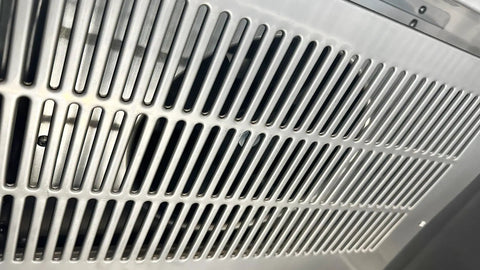 Ventilation grille of Straight Up Tough Commercial Reach In Two Door Freezer With Slick Digital Temperature Control.