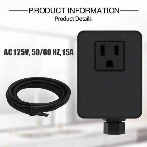 Slick Air Switch Kit For Garbage Disposal With Brass Button Matte Black Cordless Finish electrical component and cord