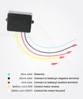 5 Wire Winch Controller With Dual Transmitters: Wireless Tow Winch Remote System For Most Trucks, ATVs, And SUVs, Weather Resistant ABS Housing, No Fuss One Hand Operation, Heavy Duty Winch Accessory. wiring box with color-coded leads