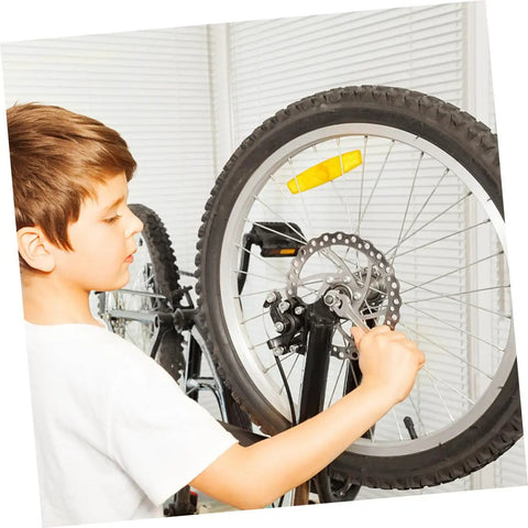 Top Notch Mechanical Disc Brake Kit For Mountain Bike With Front And Rear Rotors And Dual Knob Aluminum Calipers In Silver for adjusting brake setup.