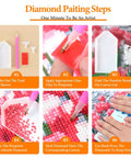 Starry Sky 5D Diamond Art Kit For Adults, Dope Aurora Lake Diamond Painting Set instructions with tools and steps.