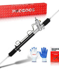 Hydraulic Power Steering Rack And Pinion Assembly Compatible With Toyota Camry 1992-2001 Avalon 1995-2004 Solara 1999-2003 And Lexus ES300 1997-2001 2.2L 2.4L 3.0L New Unit Ref 26-1690 with packaging and gloves shown