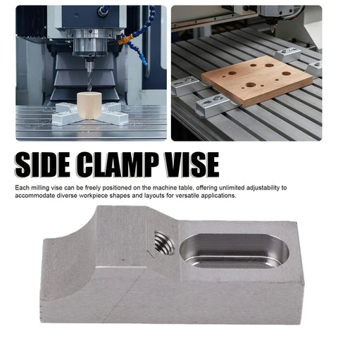 Heavy Duty Generic Side Clamp Vise 2 Pack Low Profile Design with solid S136H die steel construction for CNC milling setup
