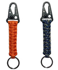 Heavy Duty Paracord Keychain With Carabiner And Enlarged Mouth Clip Braided Key Lanyard For Camping Hiking And Cycling Handmade Key Ring