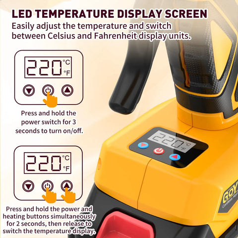Cordless 150W Hot Glue Gun Kit With Drip Free Quick Heat For Pro Grade Crafts And DIY Projects, LED temperature display