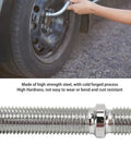 20 Pack Extended Wheel Conversion Studs 58mm Long Cold Forged Steel Kit With Zinc Coating For Quick Tire Swaps And Rust Free Performance On Any Car. installed on wheel hub