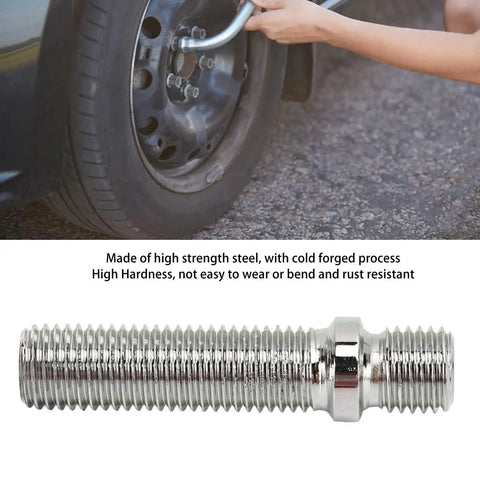 20 Pack Extended Wheel Conversion Studs 58mm Long Cold Forged Steel Kit With Zinc Coating For Quick Tire Swaps And Rust Free Performance On Any Car. installed on wheel hub