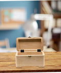 Wooden box with heavy duty six hole three fold cabinet door hinges for kitchen cabinets and drawers, open lid view.
