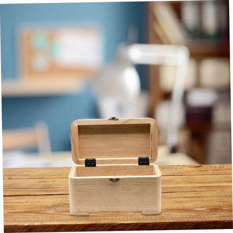 Wooden box with heavy duty six hole three fold cabinet door hinges for kitchen cabinets and drawers, open lid view.