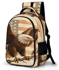 Antique Eagle Arrow Branch Printed Unisex Backpack with large capacity and smooth zipper