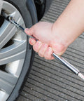 Using Tire Pressure Gauge With Straight On Foot Dual Head Chucks Heavy Duty Air Gauge Pro Grade 10 To 150 PSI And 100 To 1000 kPa