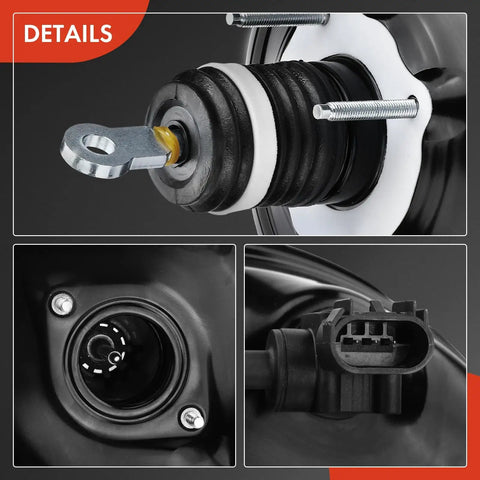 Heavy Duty Vacuum Brake Booster Direct Swap For Chrysler Town And Country Dodge Grand Caravan Ram CV 3.6L V6 2011 To 2016, showing detailed components.