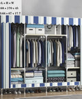 Ditch The Clutter Fast With This Mega Spacious Portable Wardrobe Closet And Large Capacity Storage Organizer, showing clothes and storage boxes.