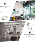 Heavy Duty Barn Door Rollers Kit With Electroplated Stainless Steel Tracks installed in modern home interiors