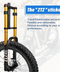 20 Inch Fat Tire Bike Front Air Suspension Fork With 180mm Travel And 135mm Hub Spacing Straight Steerer Manual Lockout 9mm Quick Release Double Crown Heavy Duty Suspension For Fat Snow Beach E Bikes with ZTZ sticker