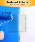 Heavy Grade 6X6 Inch Drywall Access Panel With Concealed Hinge System For No Sweat Ceiling Repair Quick Plumbing Hookup Plus Legit Diy Friendly Installation, shown during painting process.