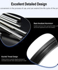 Close-up of M54X0.75 Male To M48X0.75 Female Telescope Adapter Aluminum All Metal Construction showcasing anodized finish and knurled thread