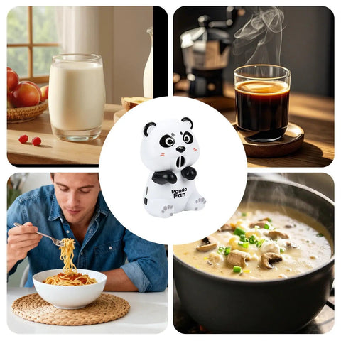 Nifty Desktop Cooling Fan Featuring Three Adjustable Speeds And Portable Usb Rechargeable Power to chill coffee and cold milk.