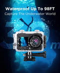 Dope 4K Action Camera With Dual Screen And Stabilization Two 12MP Photos 30m Waterproof Underwater 170 Degree Ultra Wide WiFi