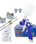 Top Shelf Hvlp Mini Paint Spray Gun With 0.8 And 1.0 Mm Tips 125 Ml Gravity Cup and accessories for auto bodywork.