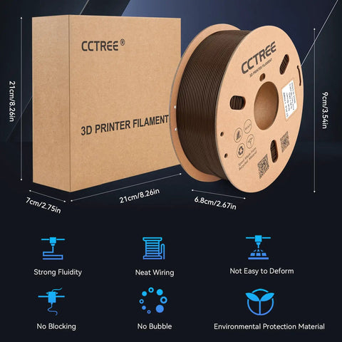 Heavy Duty PLA Plus Filament 1.75mm 1Kg Paper Spool Dark Brown Delivers Badass Toughness And Slick Print Accuracy With Zero Warping Ready To Crush Any 3D Project Without Breaking A Sweat All Week Long