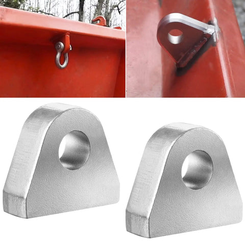 Weld On Shackle Clevis Mounts 1 Inch Thick Steel Pack Of 2 For Direct Weld On Bumper Frame Use mounted on red bumper frame