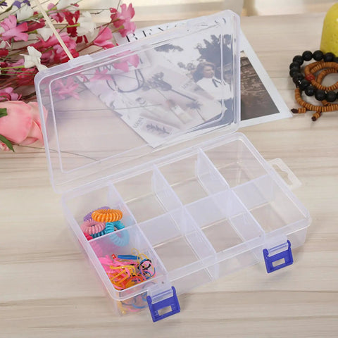 Portable Tool Box Organizer For Small Parts, Durable Plastic Storage Box With Detachable Partitions, Stackable Hardware Storage Boxes, Compact Carry Case For Home Garage, DIY Projects And Workshop Organization, transparent 20×13.5×4.7 cm 8-grid box