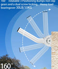 Outdoor Antenna Mount Rock Solid For Wireless Bridge 11 Inch Dual Screw Locking J Pole Bracket showing 160 degree adjustability