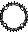 Ride Ready Aluminum 170mm Crank Arm Set 104 BCD With 38T Single Chainring And Bottom Bracket Kit, chainring top view