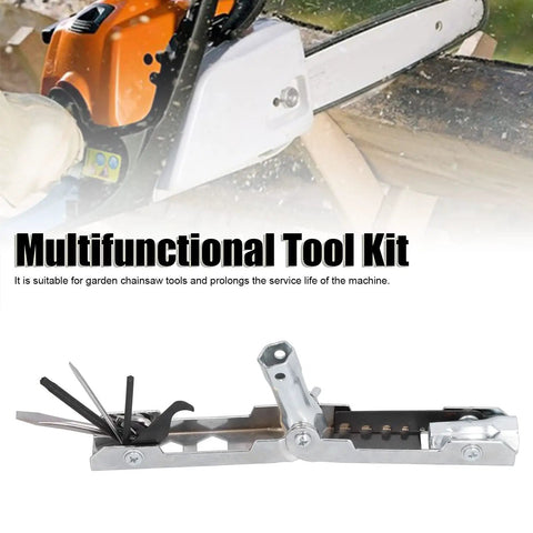 All In One Chainsaw Tool Kit For Pros Durable Multifunctional Screwdriver Socket Wrench File Hex Disk Set for outdoor use