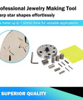 Disc Cutter Set With 10 Star Punches for DIY Jewelry Making and Metal Stamping Blanks in various sizes on display
