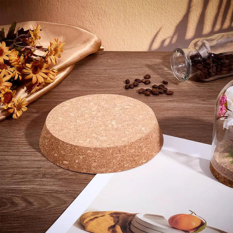 Giant Diameter Cork Bottle Stopper For Wine Jars And Canning Bottles Top Six Point Three Inch Bottom Five Point Five Inch Thick One Point Two Inch Tapered Wood Cork Plug For Kitchen Use And Wedding Favors.