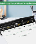 Ultra Compact 4 Hole Paper Punch For A4 Refills 6mm Hole Diameter 10 Sheet Capacity Portable Manual Desk Puncher