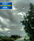 Heavy Duty Windshield Wiper Blades 3 Pack Designed For Jeep Wrangler Jk Models 2007 2017 viewed through raindrops on glass.