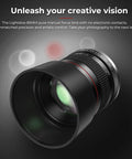 85mm F1.8 Portrait Manual Focus Lens For EF/EF-S Mount DSLRs No Autofocus Creamy Bokeh Sharp Detail Easy Manual Control
